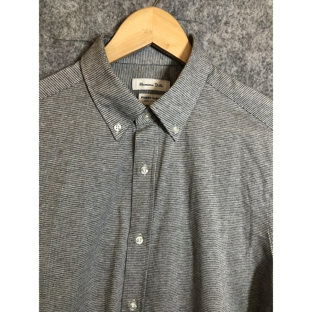 Massimo Dutti Gray Button-Down Casual Shirt